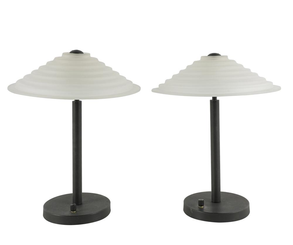 PAIR OF ART DECO STYLE TABLE LAMPS21st 3300ea