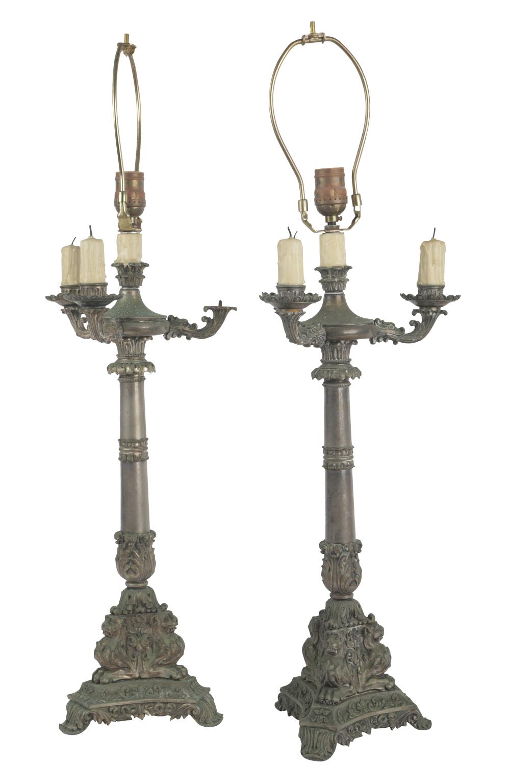 PAIR OF BAROQUE STYLE VERDIGRIS 330143