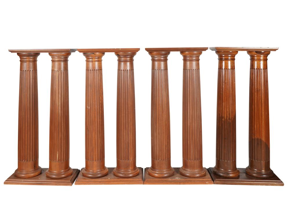 FOUR DOUBLE COLUMN PEDESTALSmahogany  33013c