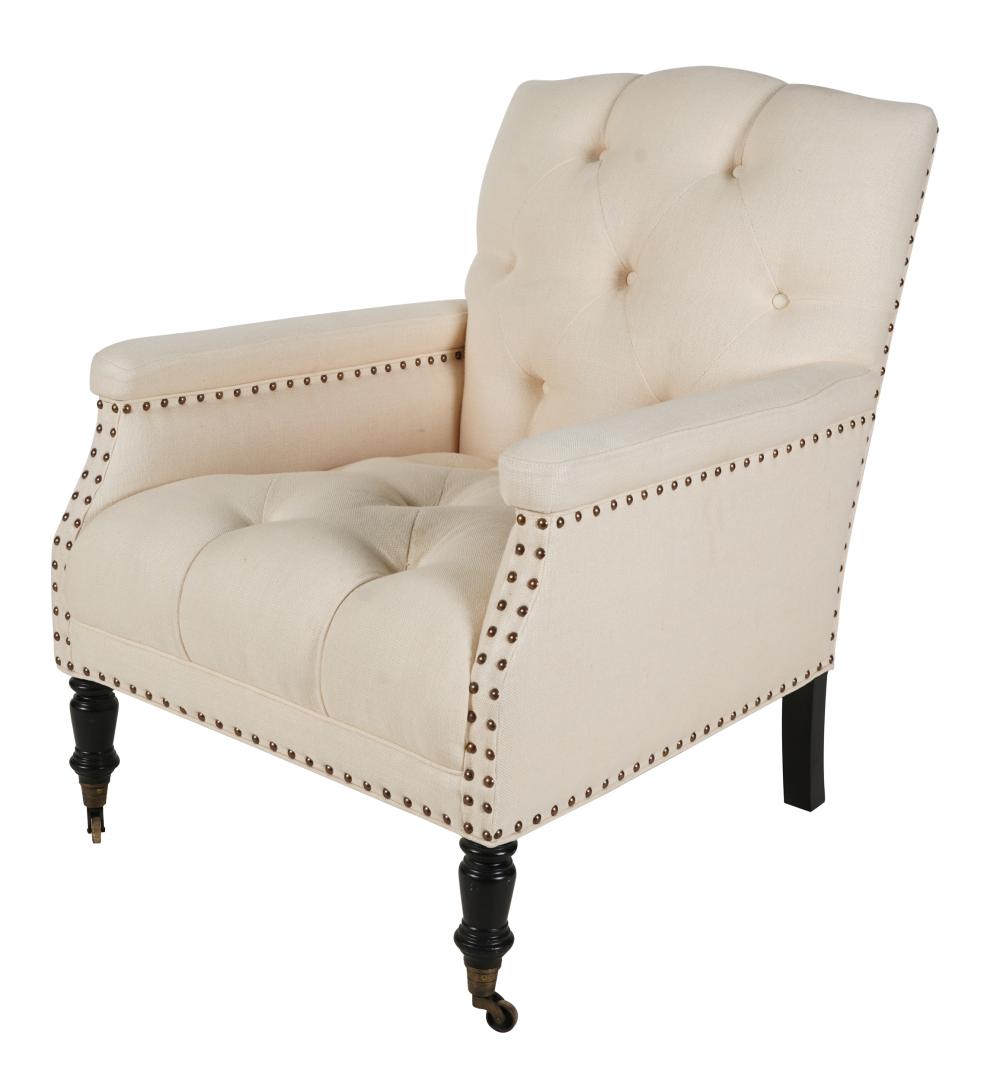 NORMAN LEAR TUFTED CLUB CHAIRunsigned  3301dd