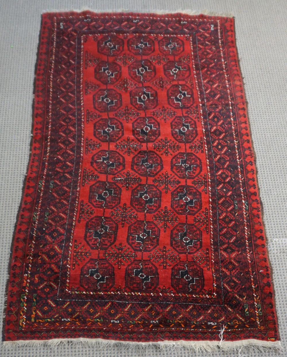 AFGHAN BOKHARA RUG, 8 FT. 1 IN.