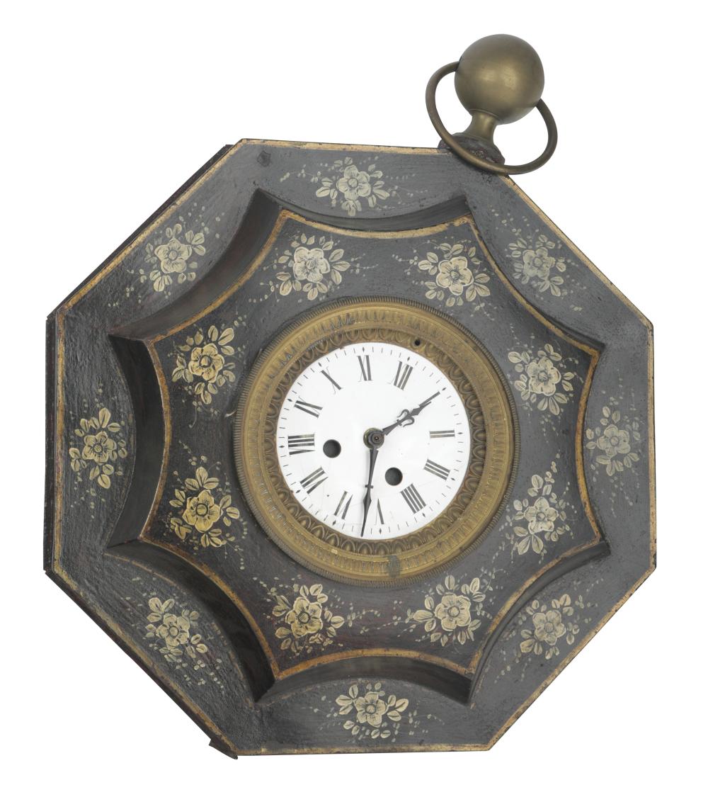 PAINTED TOLE WALL CLOCKunsigned  33025b