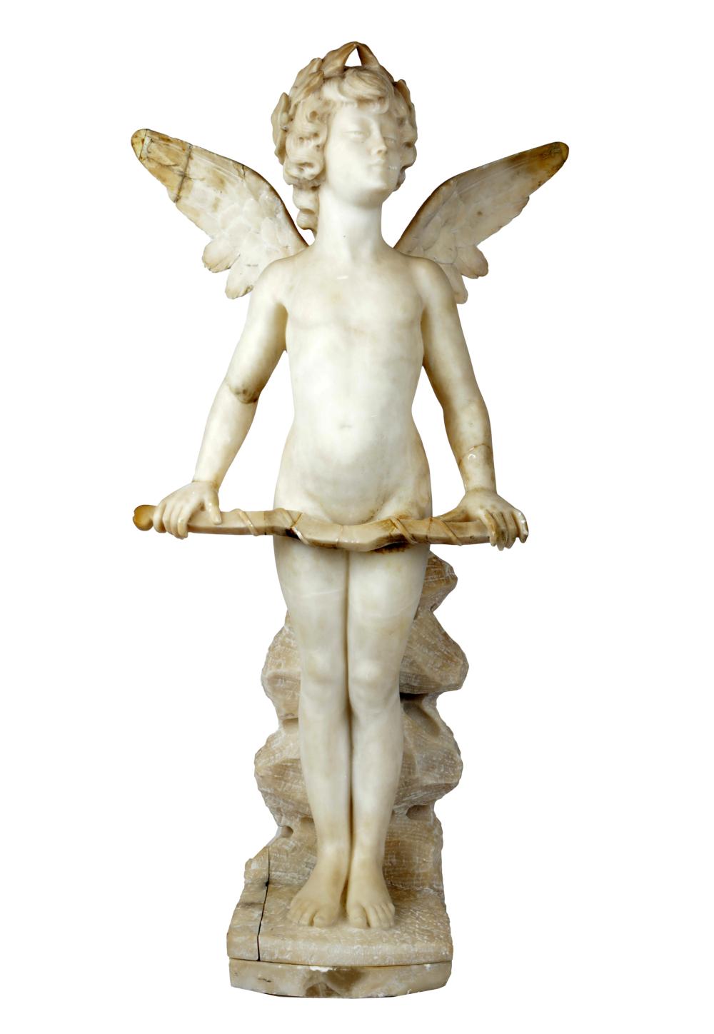 CARVED MARBLE FIGURE OF CUPIDunsigned  33027d