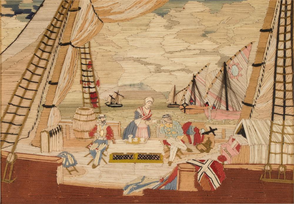 ENGLISH SAILOR S WOOLWORK PICTURE 330295