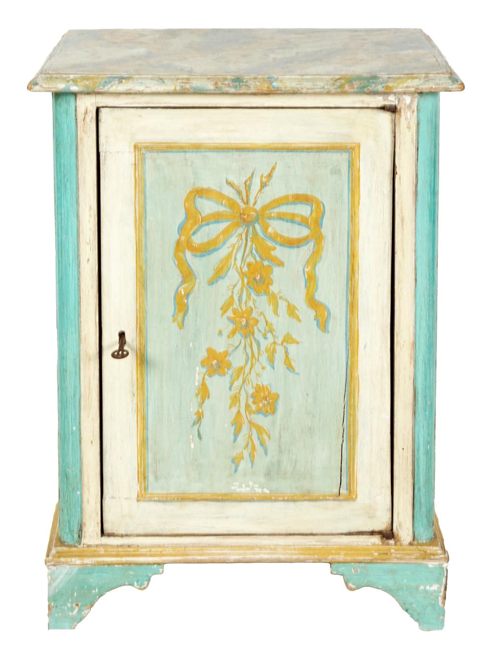 PAINTED WOOD CABINET20th century;