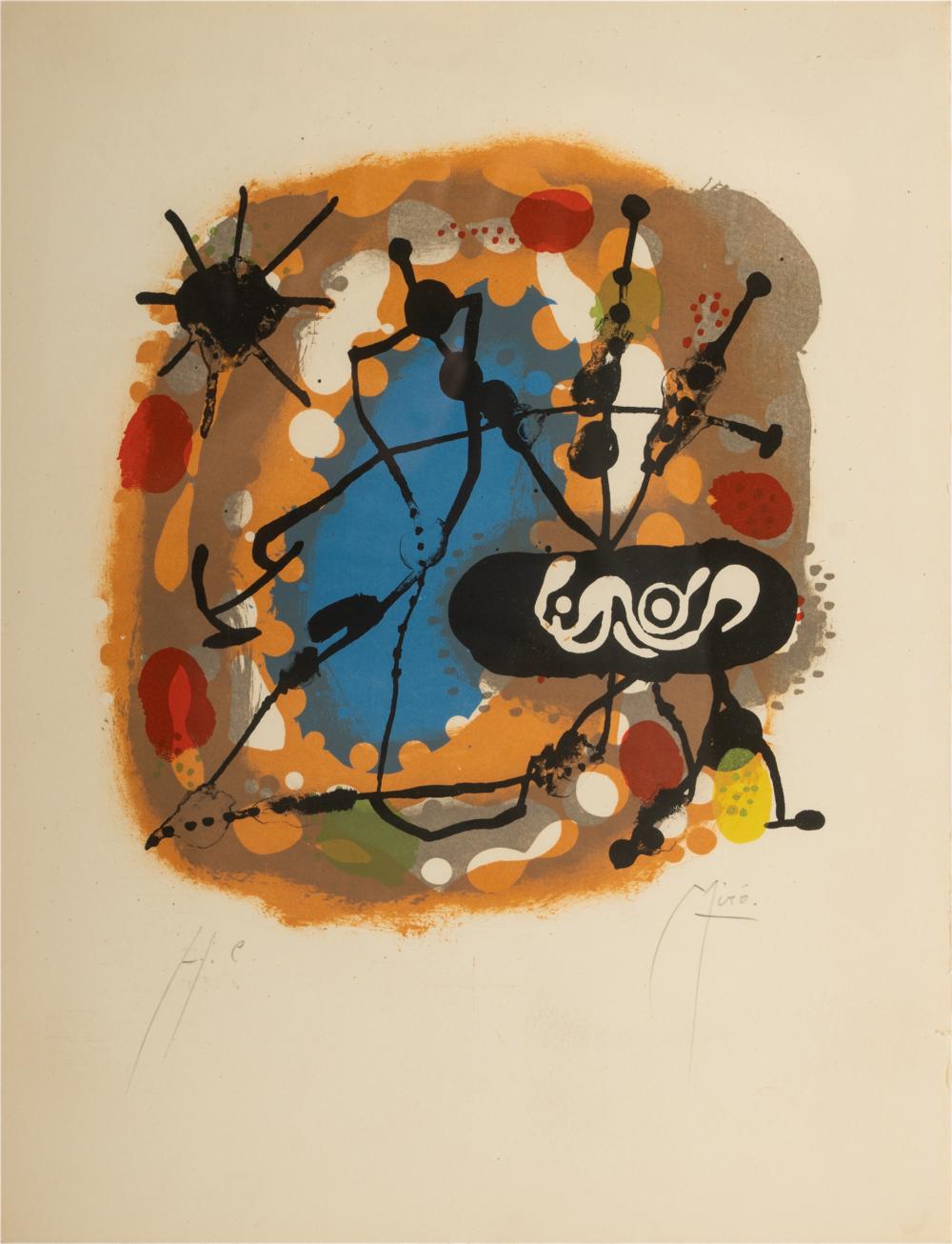 JOAN MIRO (1893 - 1983): ABSTRACTlithograph;