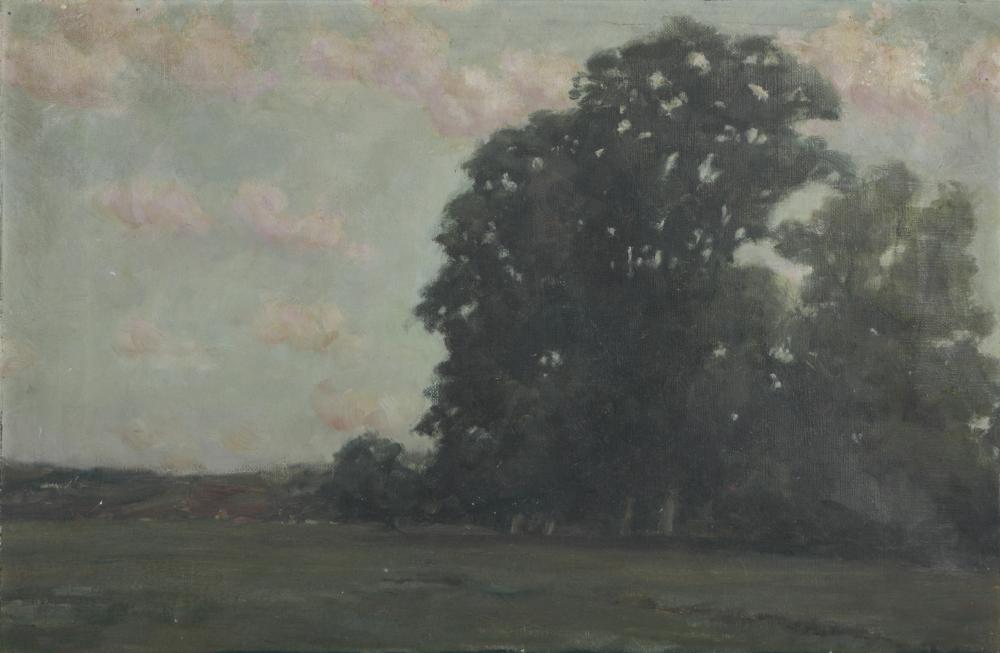 UNKNOWN ARTIST TREES IN LANDSCAPEoil 3302e2