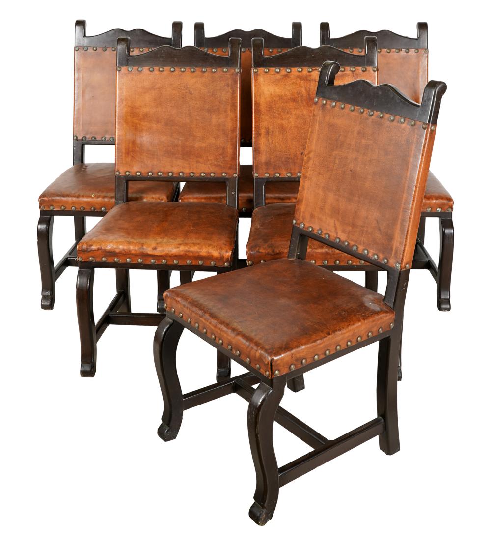 SET OF SIX SPANISH REVIVAL DINING