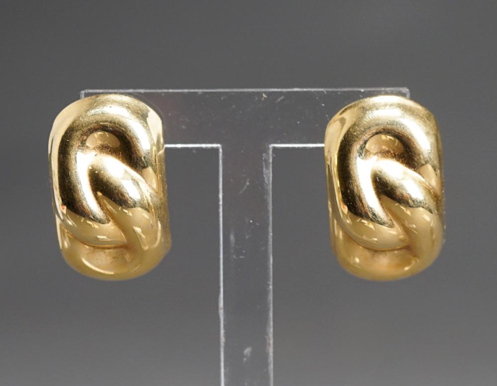 PAIR OF 18-KARAT YELLOW-GOLD DOUBLE