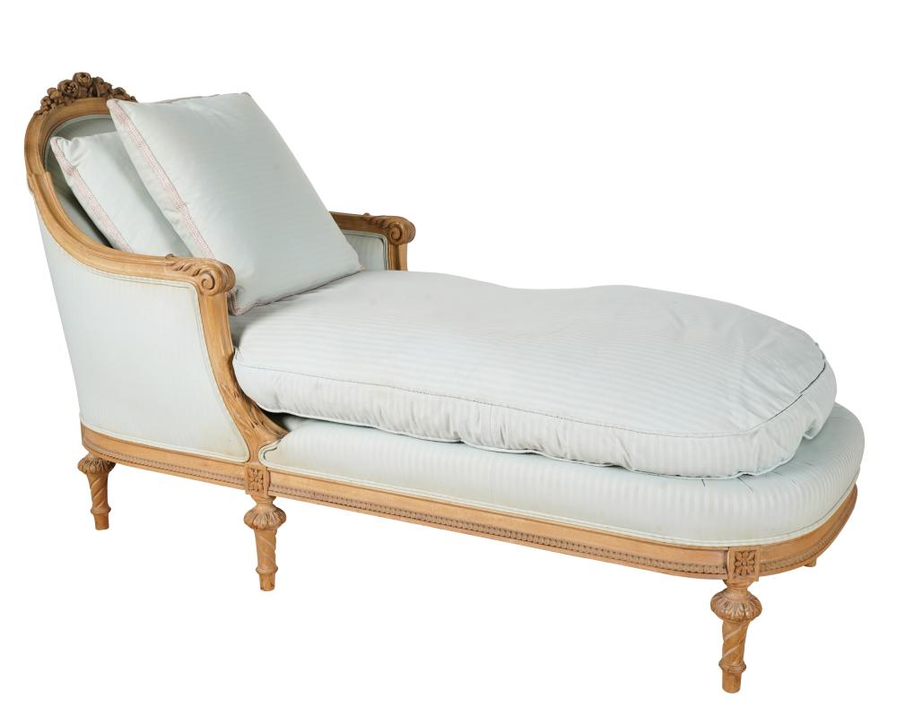 CARVED WOOD CHAISE LOUNGEmodern  33032c