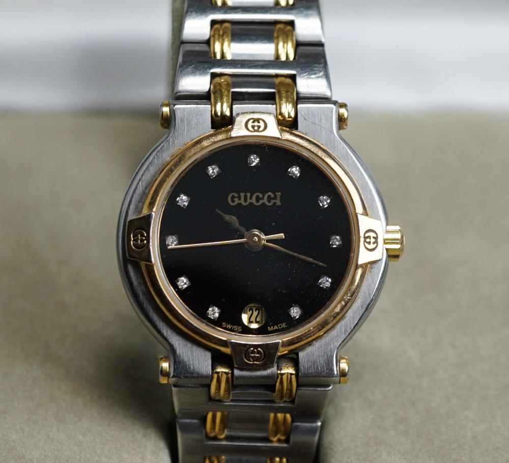 LADIES' GUCCI TWO TONE STAINLESS