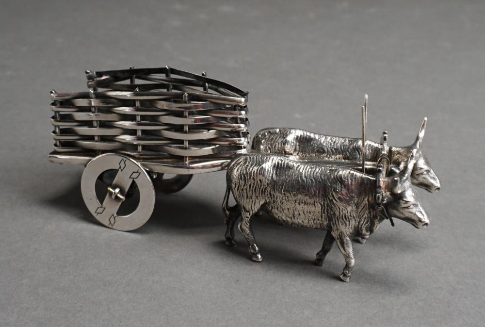 WALLACE SILVERPLATE CART AND PAIR 330397