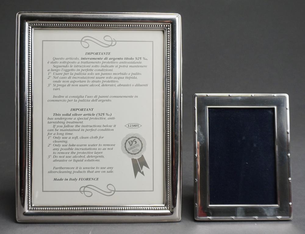 TWO STERLING SILVER PHOTO FRAMES,