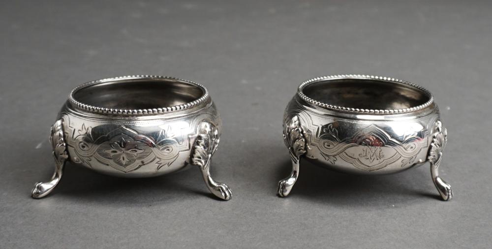 PAIR VICTORIAN ENGLISH SILVER MASTER 3303af