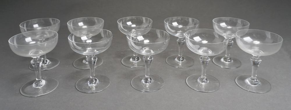 TEN BACCARAT CRYSTAL SAUCER CHAMPAGNESTen 330433