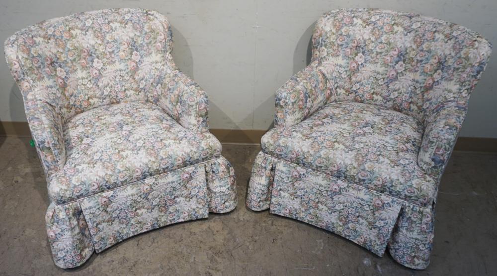 PAIR FRENCH PROVINCIAL STYLE FLORAL