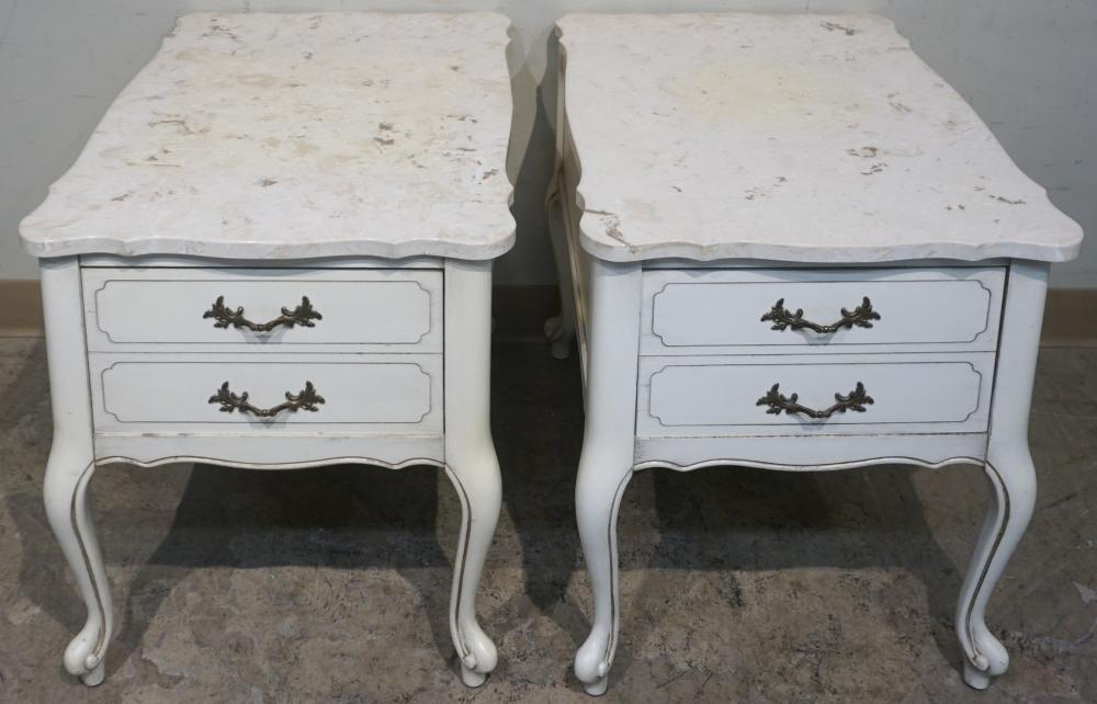 PAIR FRENCH PROVINCIAL STYLE PAINTED 330441