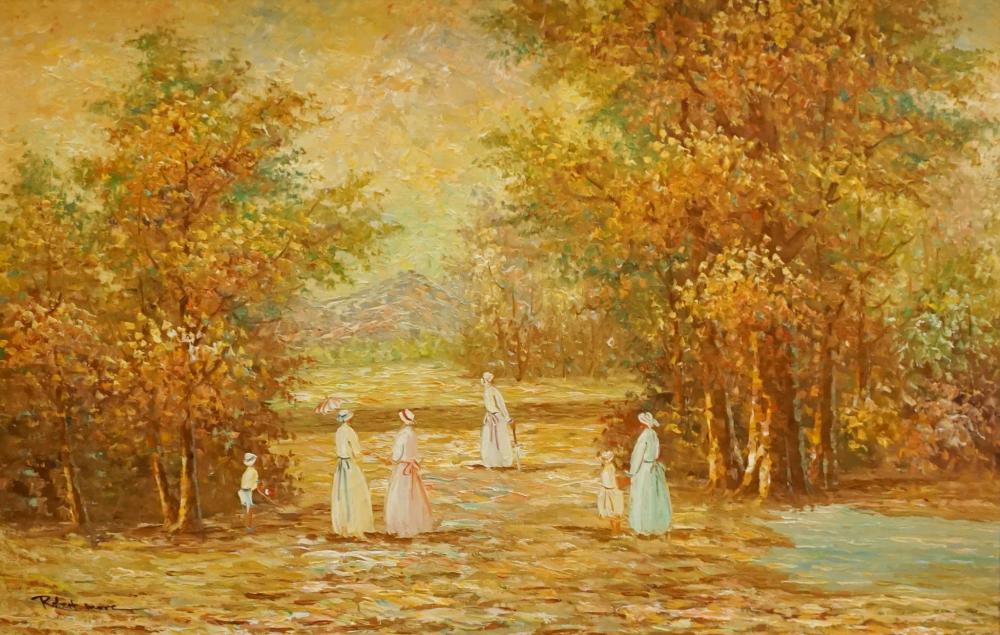 ROBERT MORE LADIES IN A PARK  3304a0