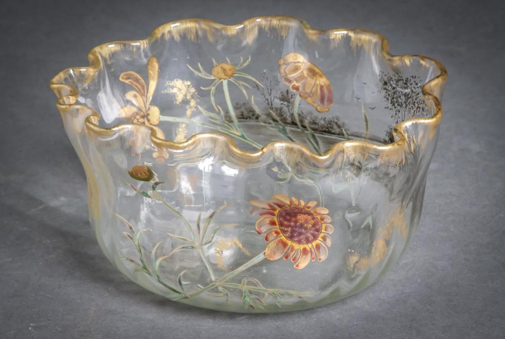 EMILE GALLé GILT AND ENAMEL-PAINTED