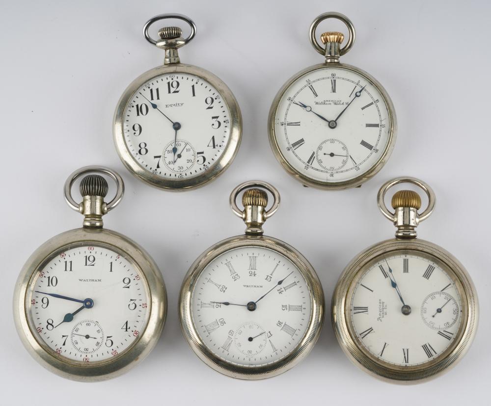 FIVE WALTHAM POCKET WATCHESthe 1st: