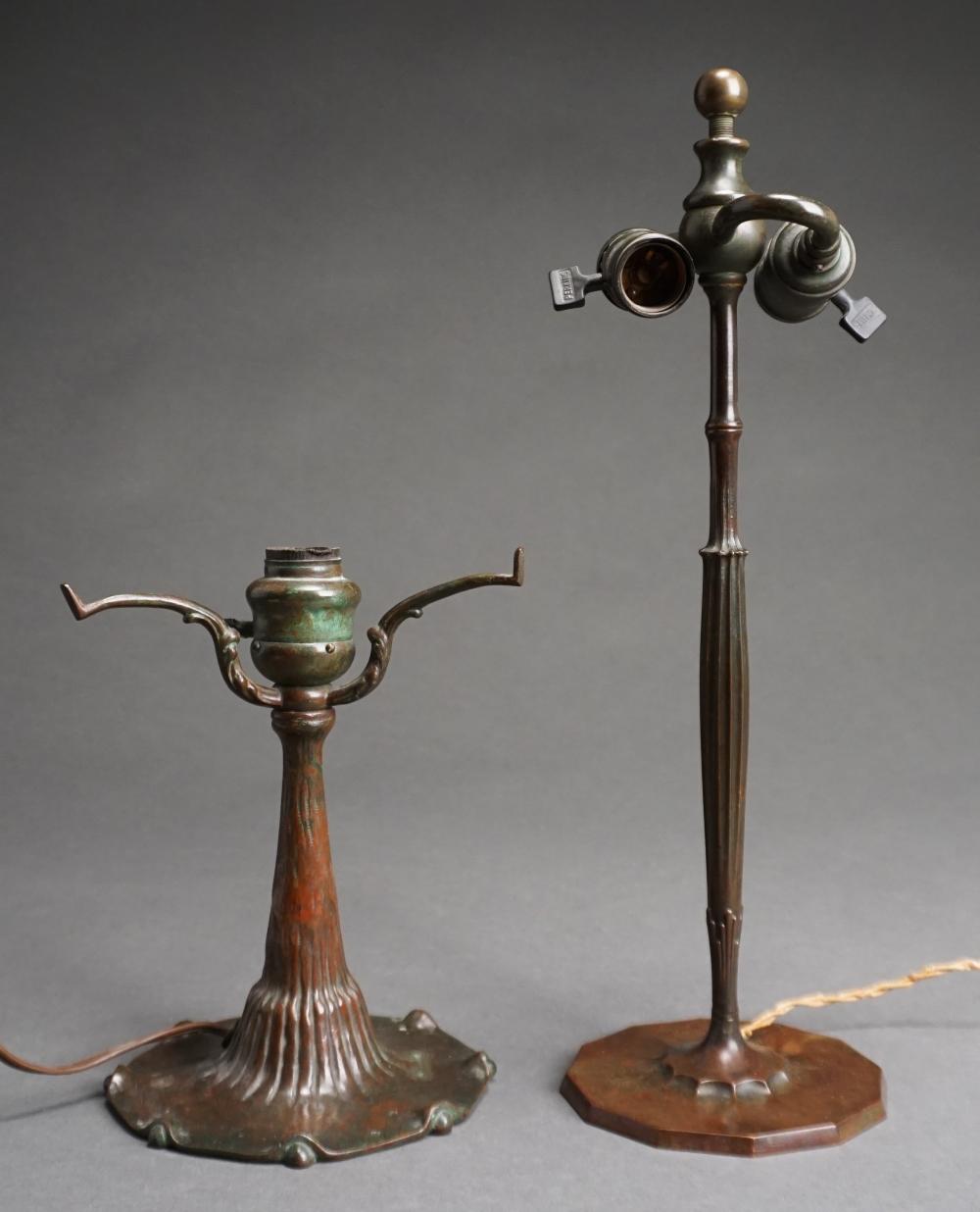 TWO TIFFANY STUDIOS PATINATED BRONZE 330570