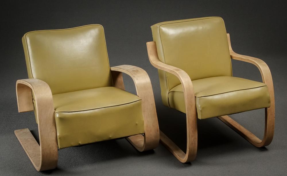 TWO ALVAR AALTO BENTWOOD TANK CHAIRS  330576