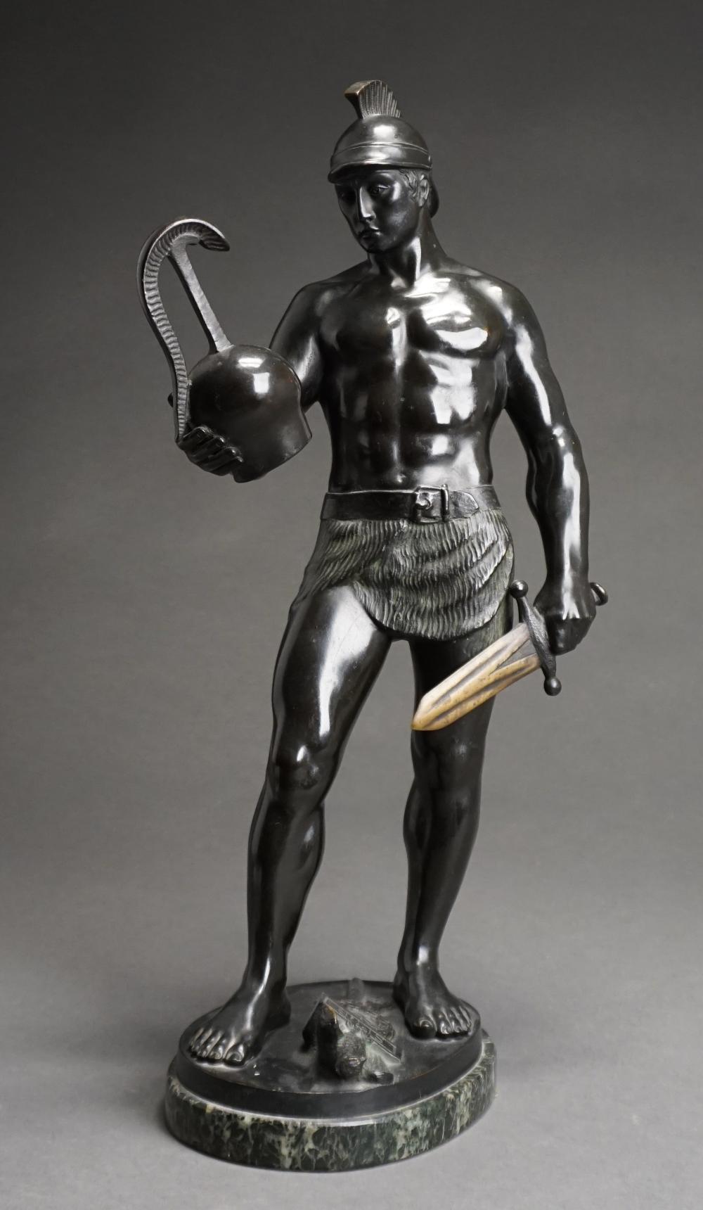 CONTINENTAL BRONZE FIGURE OF A