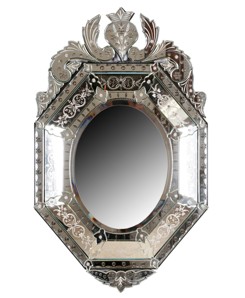 VENETIAN GLASS WALL MIRRORthe central 3305a5