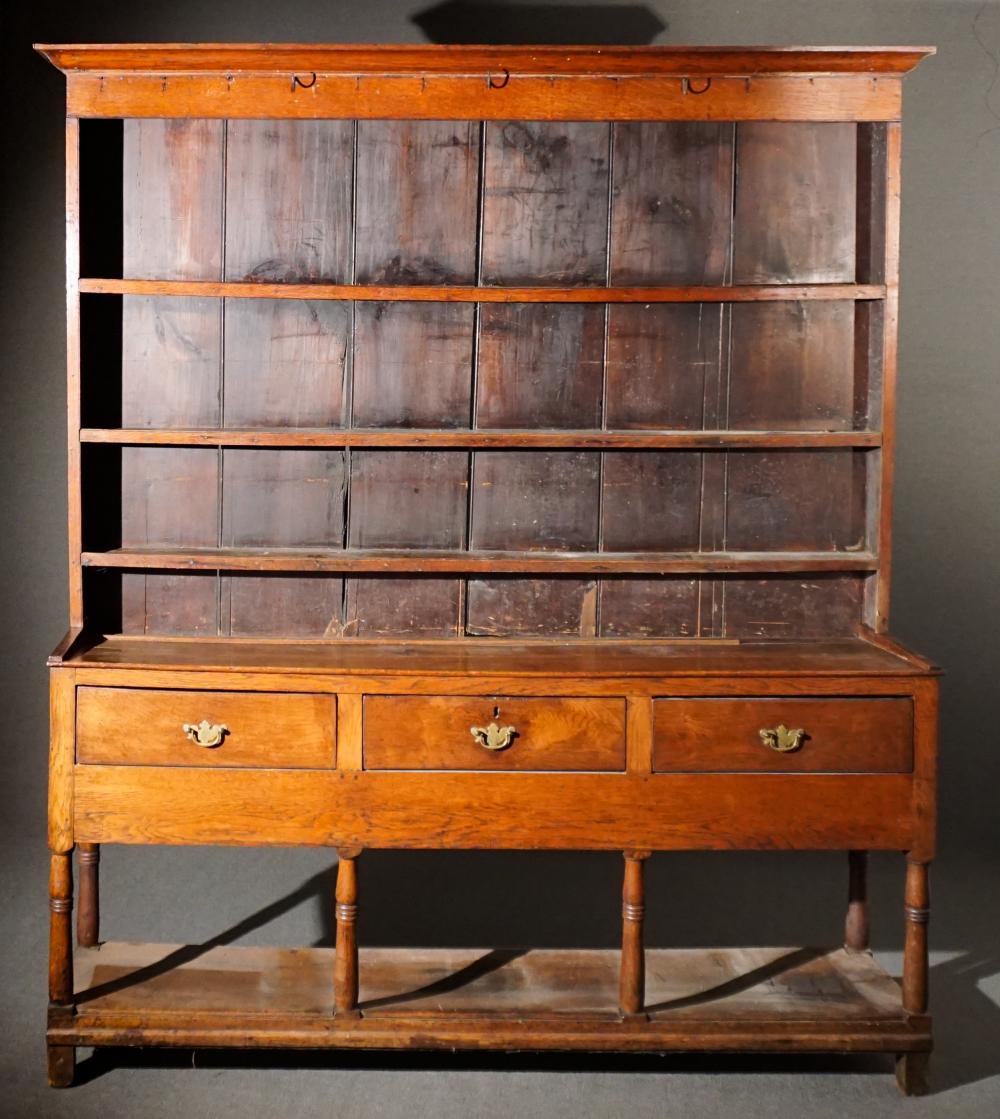 GEORGE III OAK WELSH DRESSER, CIRCA