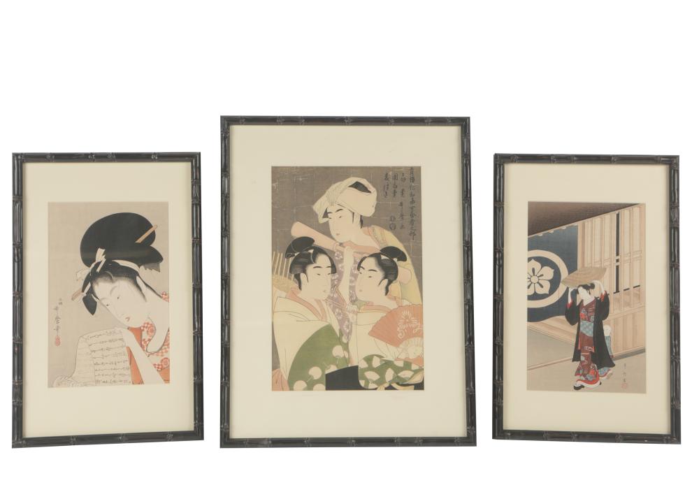 THREE JAPANESE COLOR WOODBLOCK 3305c2