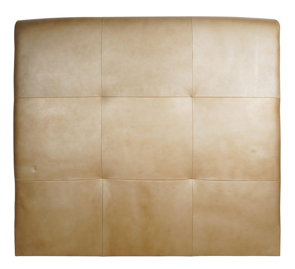LEATHER-UPHOLSTERED HEADBOARDunsigned;