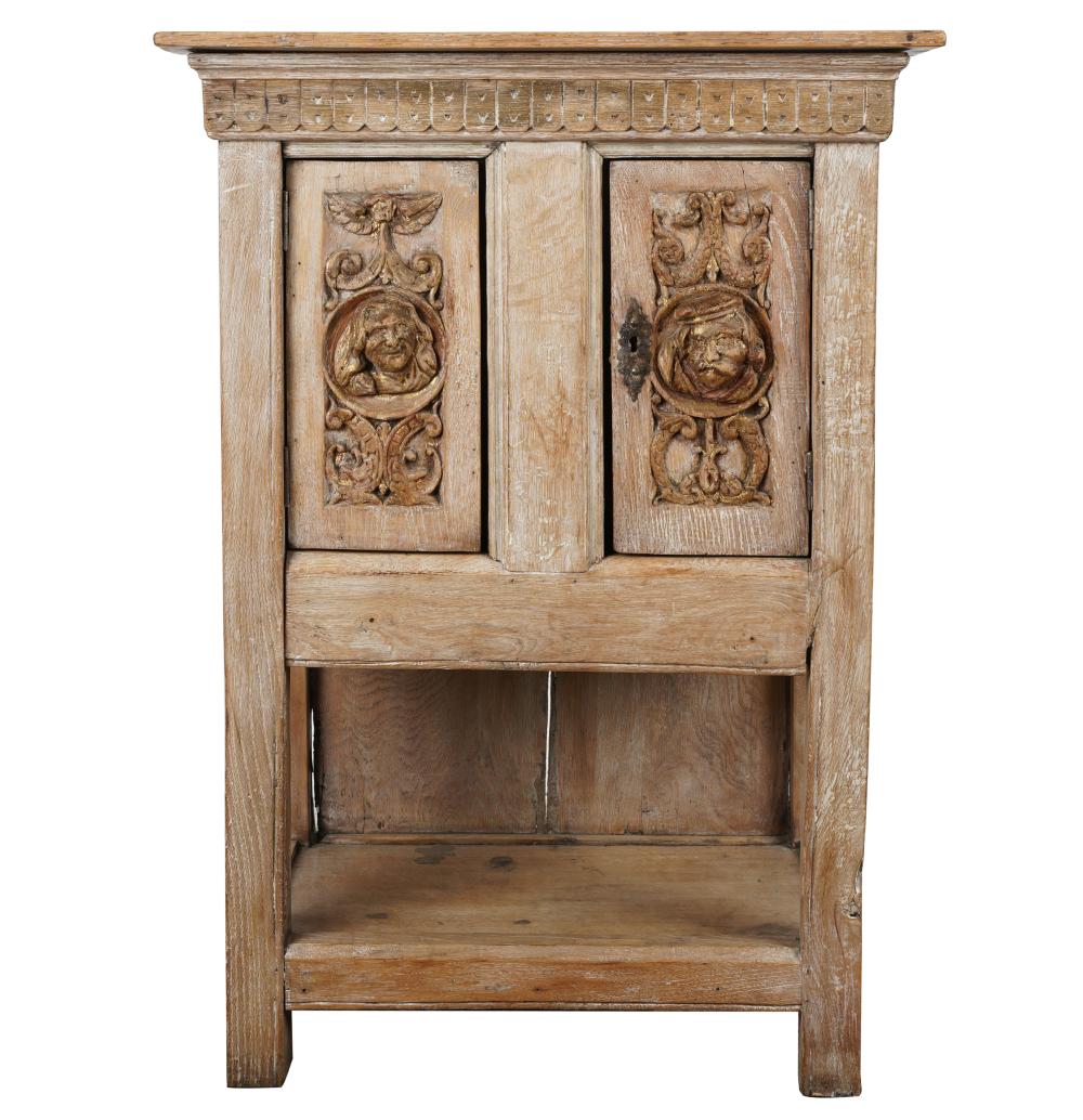 RENAISSANCE-STYLE CARVED BLEACHED OAK