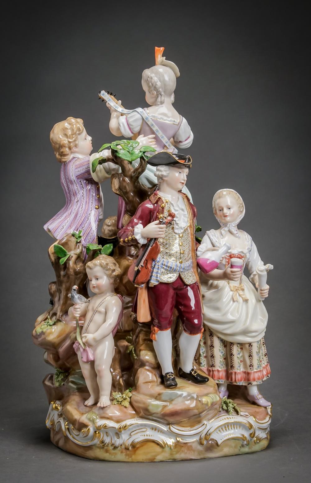 MEISSEN ALLEGORICAL FIGURAL GROUP 3305f2