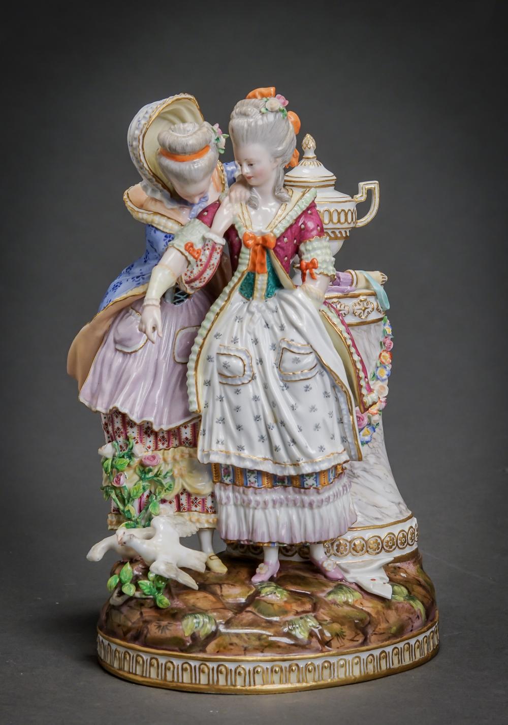 MEISSEN ALLEGORICAL FIGURAL GROUP 3305fa