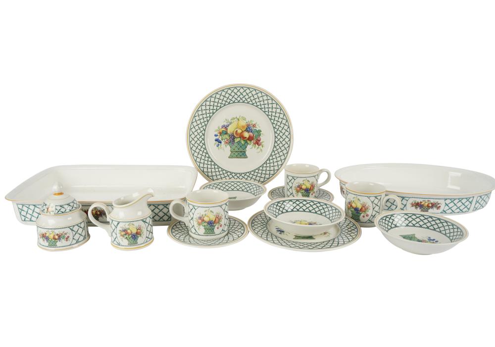 VILLEROY & BOCH BASKET PORCELAIN SERVICEprinted