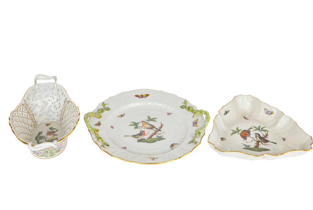 THREE HEREND PORCELAIN SERVING 330649