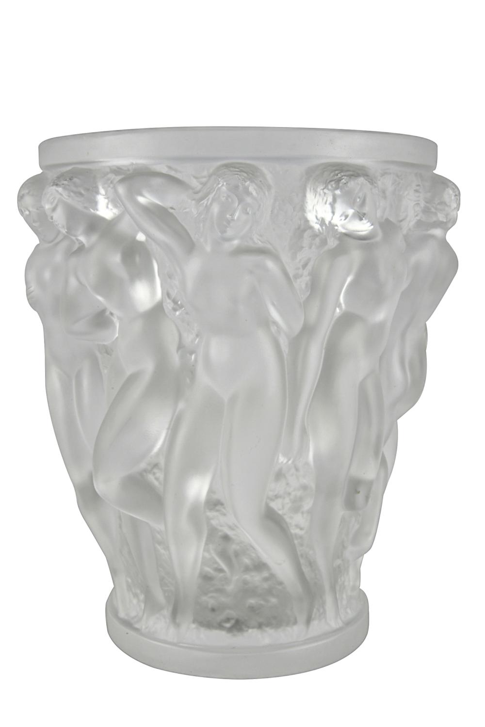 LALIQUE "BACCHANTES" VASEsigned