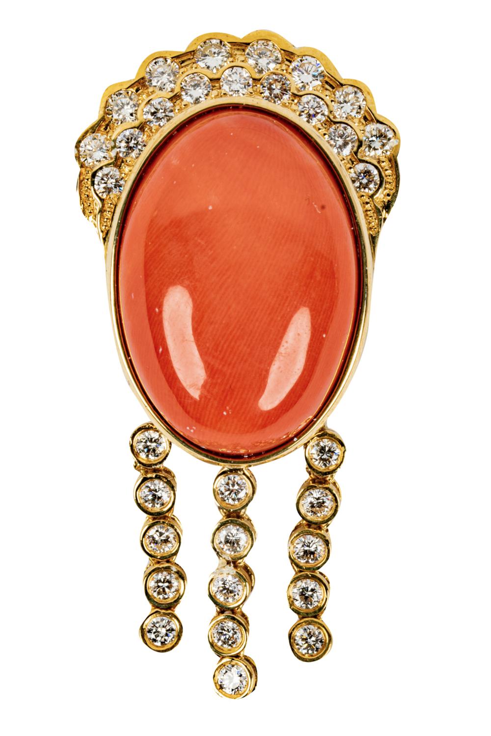 18 KARAT YELLOW GOLD CORAL  332e4f