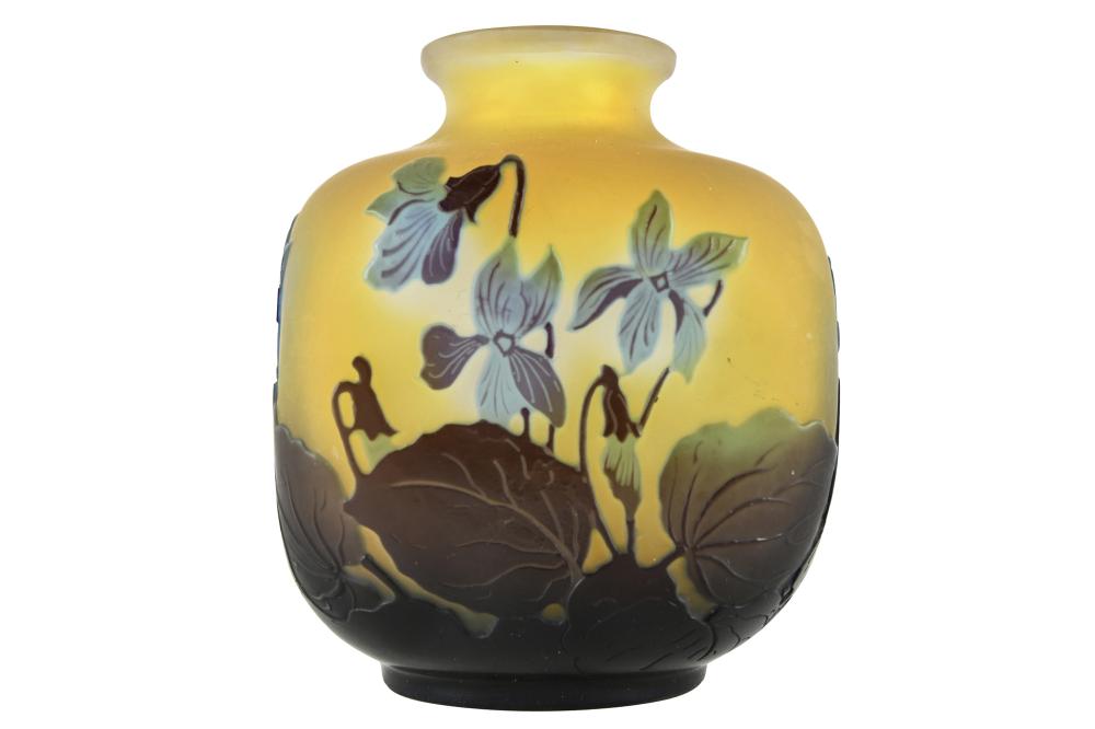 EMILE GALLE CAMEO GLASS VASEsigned 332e75