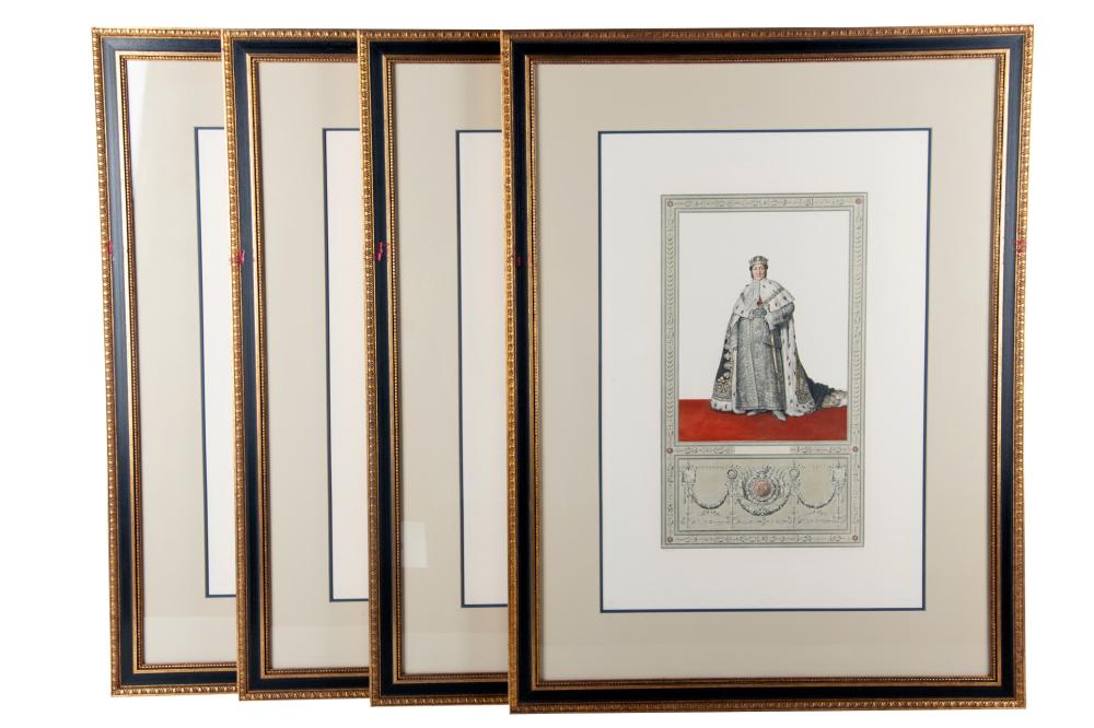 FOUR HAND COLORED ETCHINGSdepicting 332eba