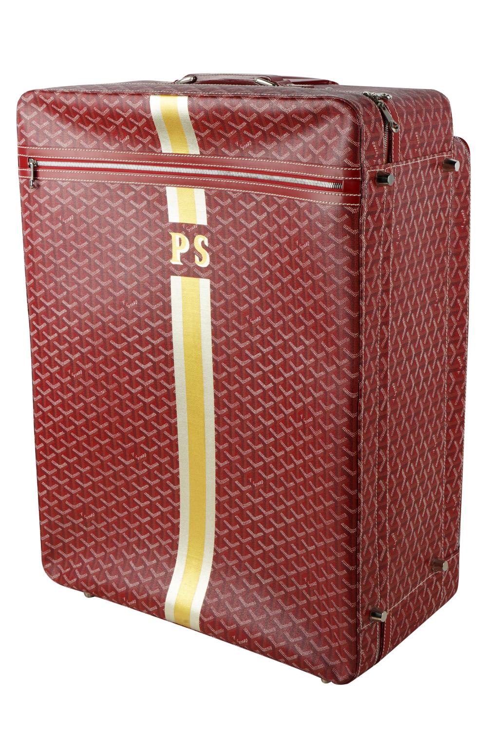 BURGUNDY GOYARD SUITCASEwith initials 332efb