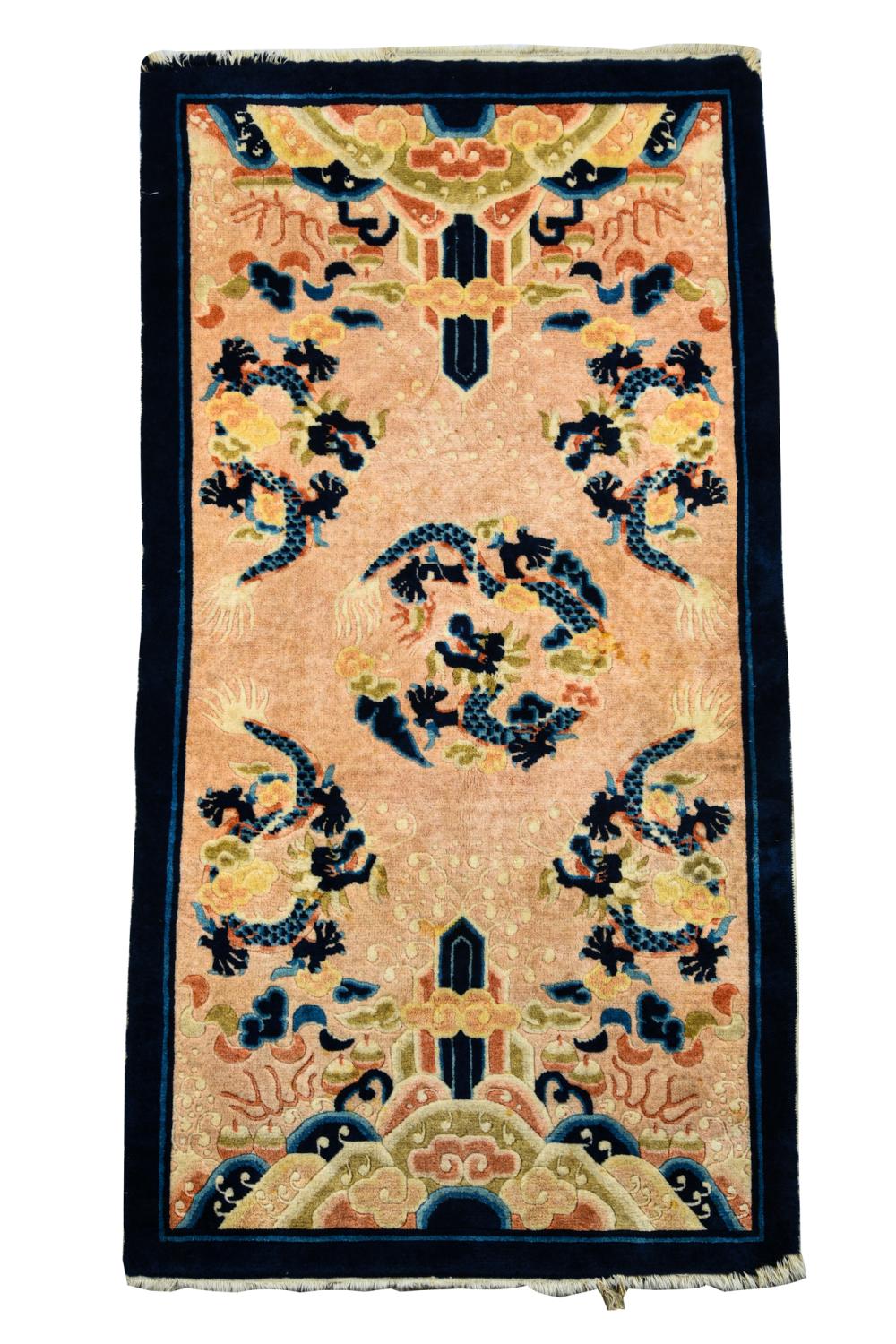 CHINESE THROW RUGwith dragon motif 332f0d