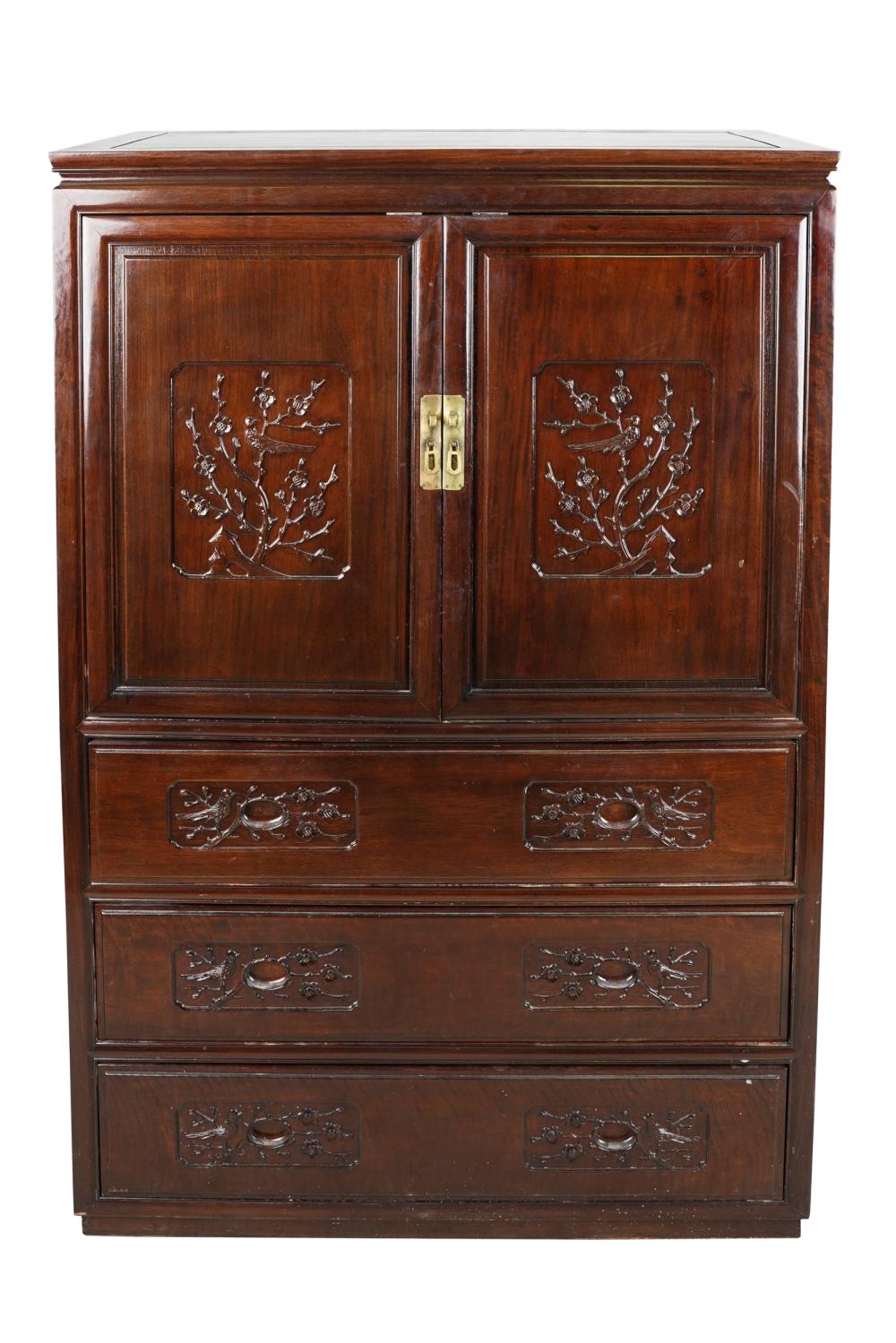 CHINESE WOOD CABINETwith a set