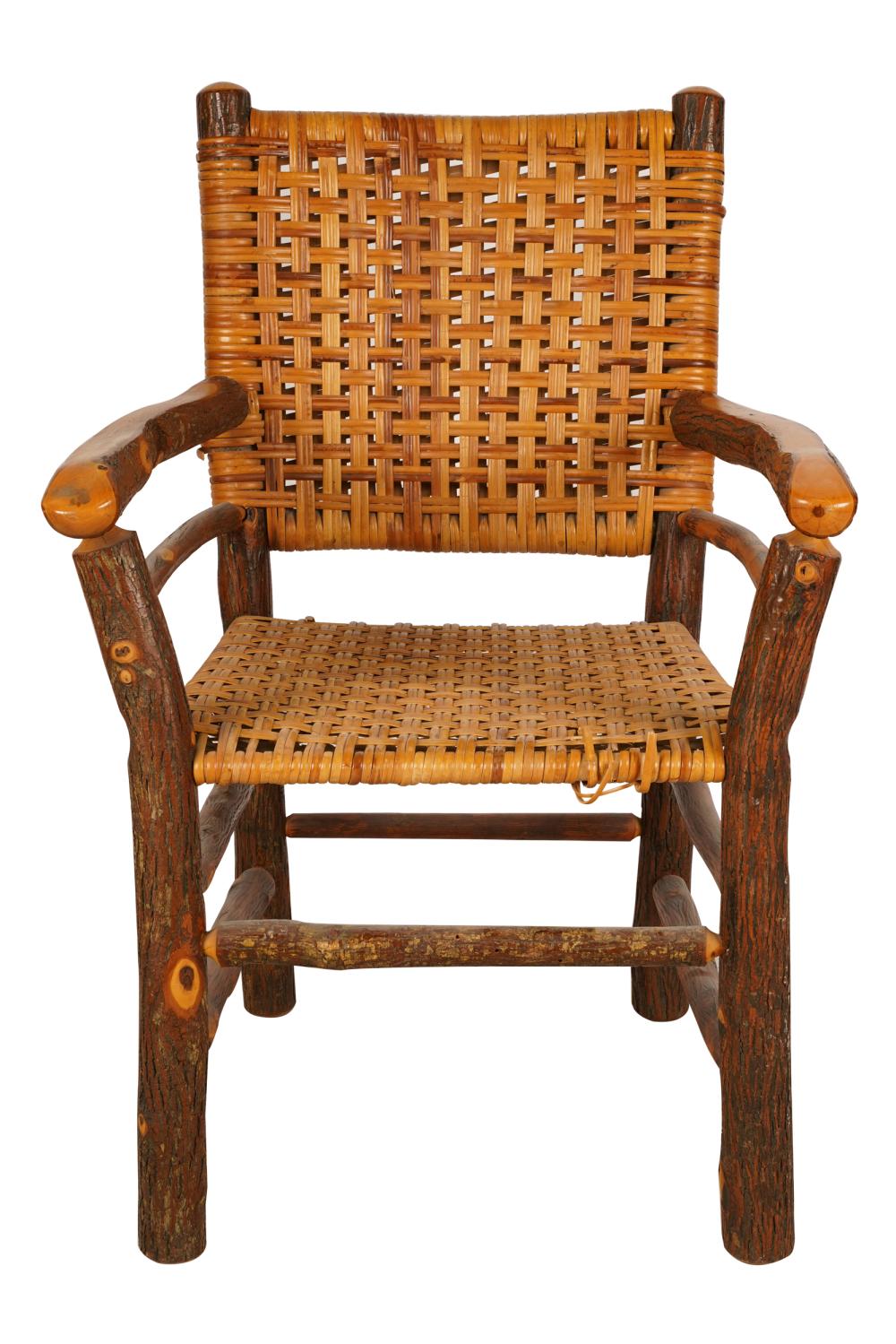 OLD HICKORY FURNITURE CO. ARMCHAIRcarved