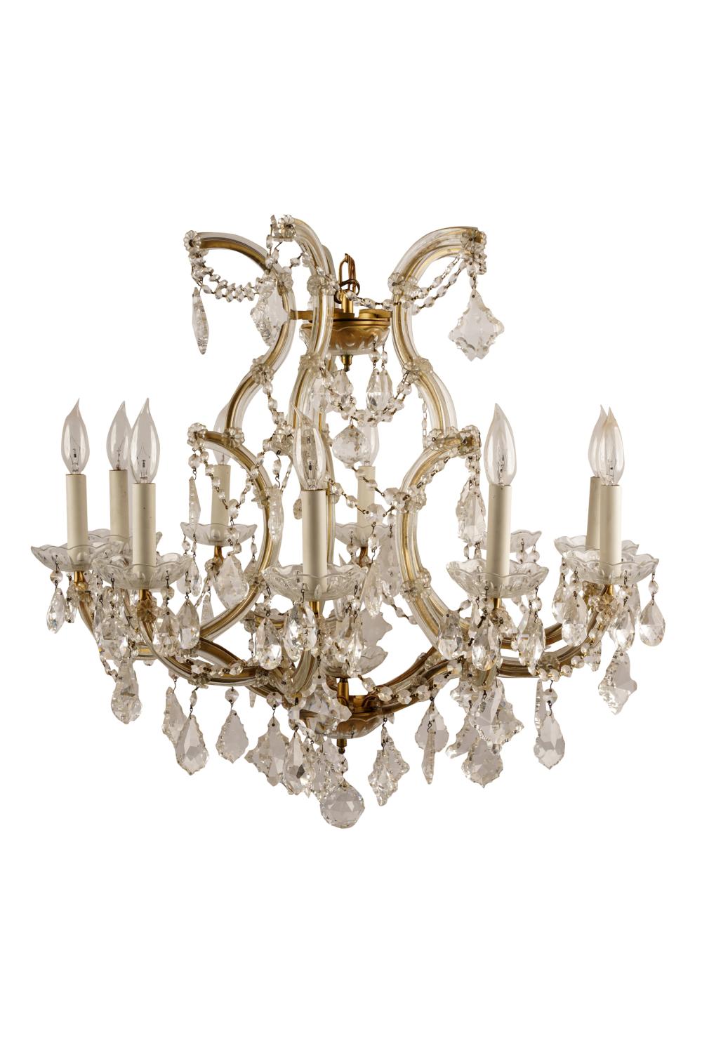 ELEVEN LIGHT GLASS CHANDELIERten 332f44