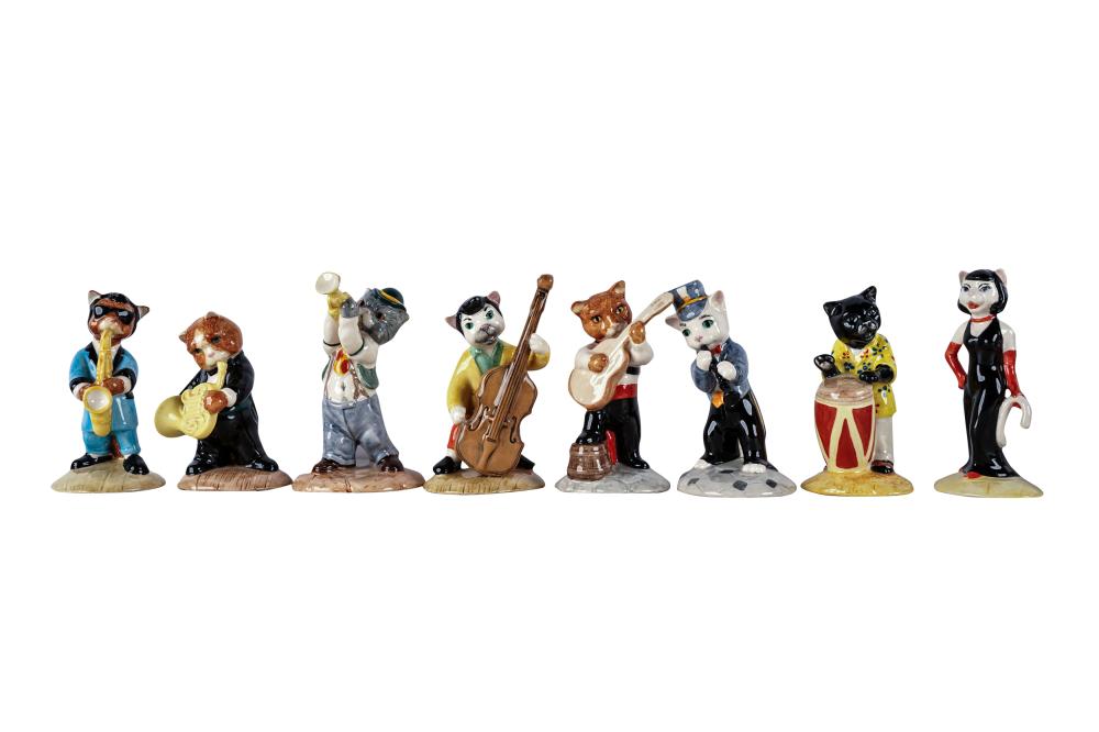 BESWICK PORCELAIN CAT BANDblack printed