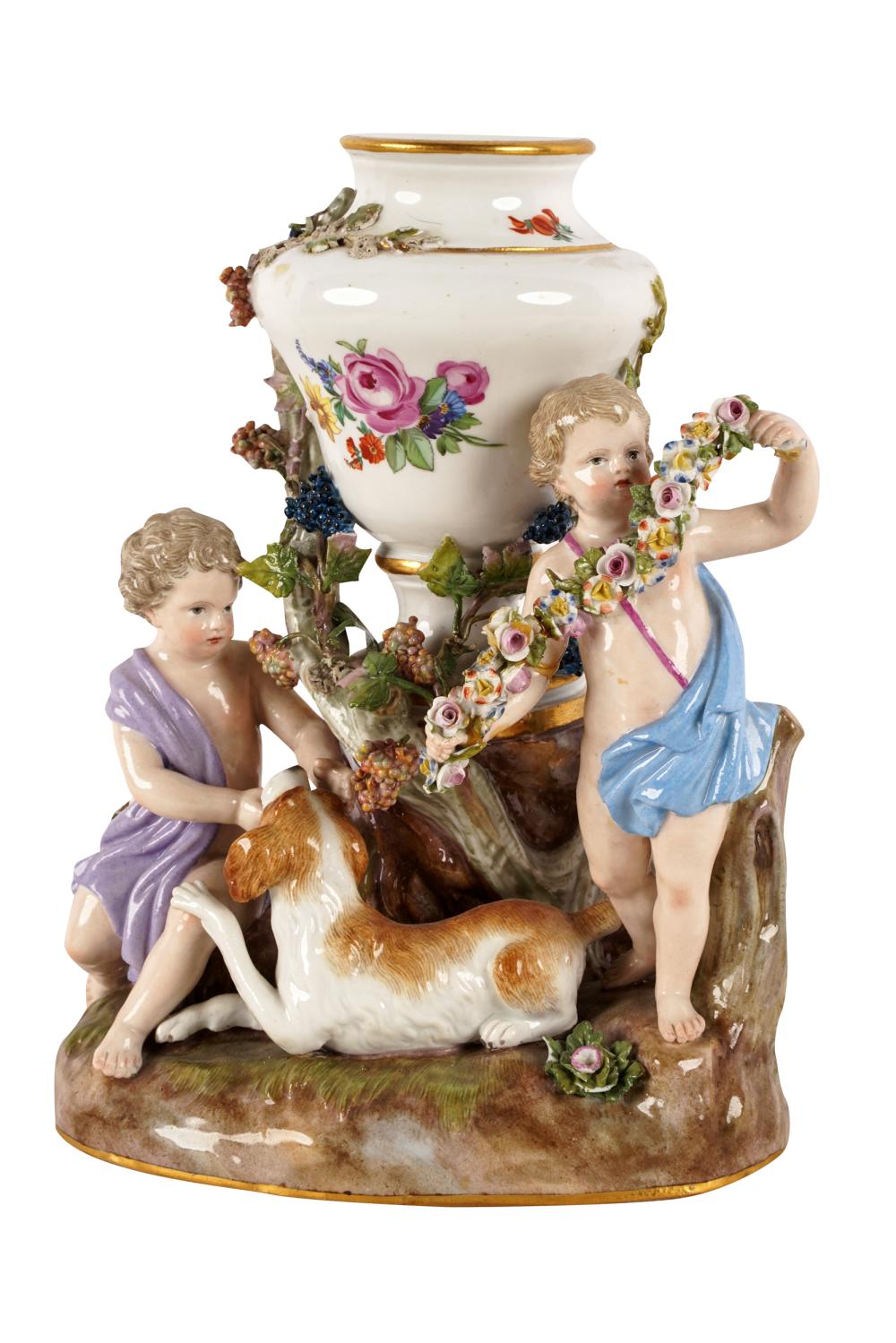 MEISSEN PORCELAIN FIGURAL GROUP WITH