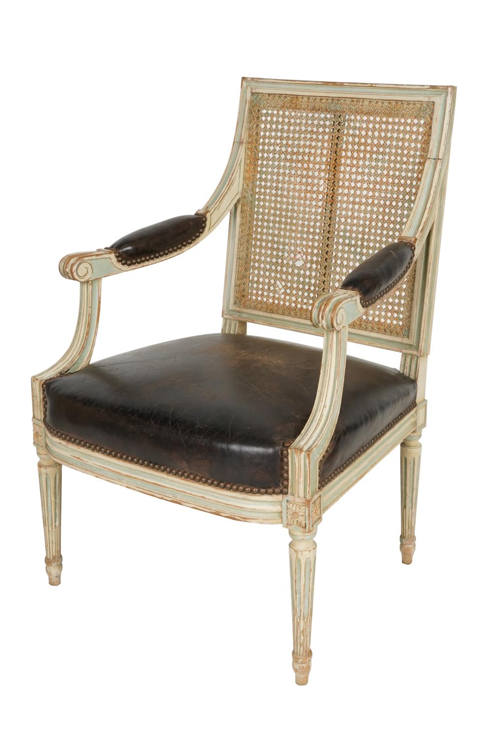 LOUIS XVI STYLE PAINTED FAUTEUILwith 333104