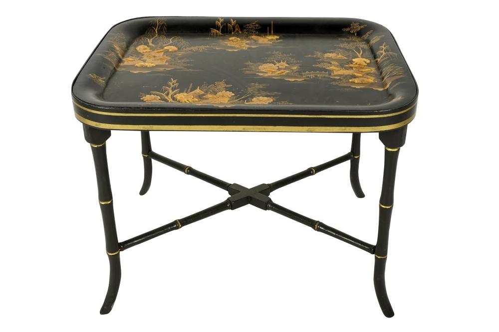 VICTORIAN LACQUERED AND GILT PAPIER