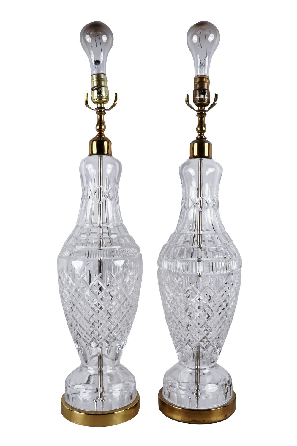 PAIR OF WATERFORD CRYSTAL TABLE 333126